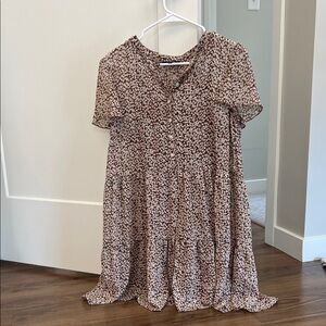 Floral Short Sleeve Babydoll dress